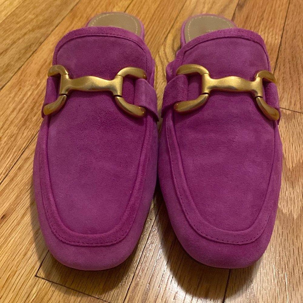 Bibi Lou Zagreb Pink Suede Slip-On Loafers, size 40